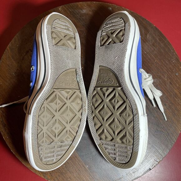 Converse Blue Canvas Low Top Sneakers Size 7 Classic Vintage Style Chuck Taylor - Picture 5 of 13